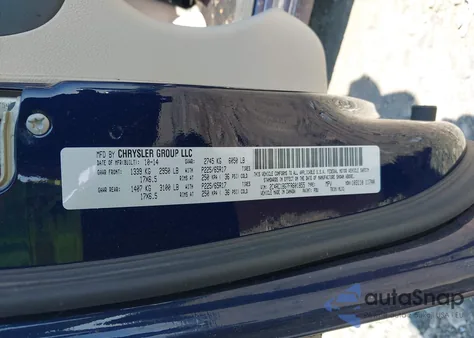 2015 Chrysler Town & Country Touring из США, поврежденный, VIN 2C4RC1BG7FR601855